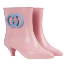 Gucci Womens Rubber Pink Ankle