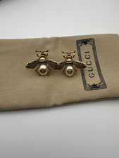 Vintage Gold Tone Bee Earrings