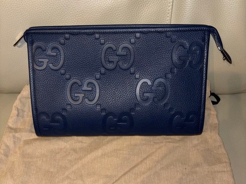 Gucci jumbo leather - gg, pouch