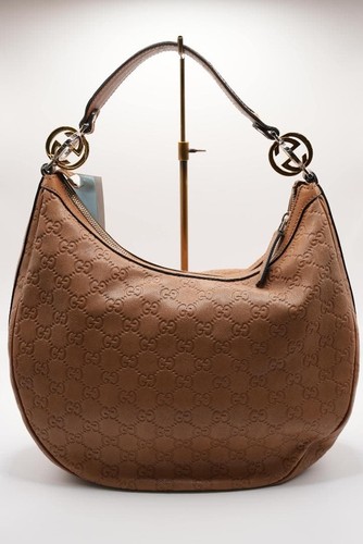 Gucci pattern beige leather - gg,