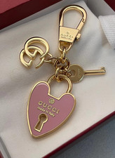 GUCCI Pink Enamel Charm Heart
