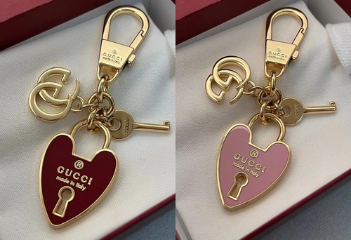 Gucci charm heart lock - heart, key