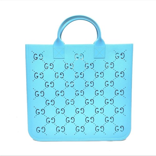 Gucci blue perforated rubber - perforated,